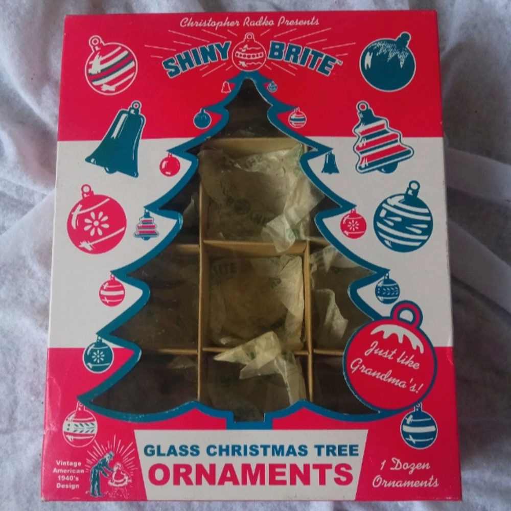 Christopher radko shiny brite BOX ONLY